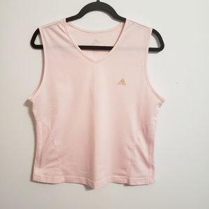 Adidas Pink V-Neck Tank...M/L